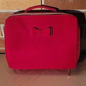 Estee Lauder Red Zippered Travel Case